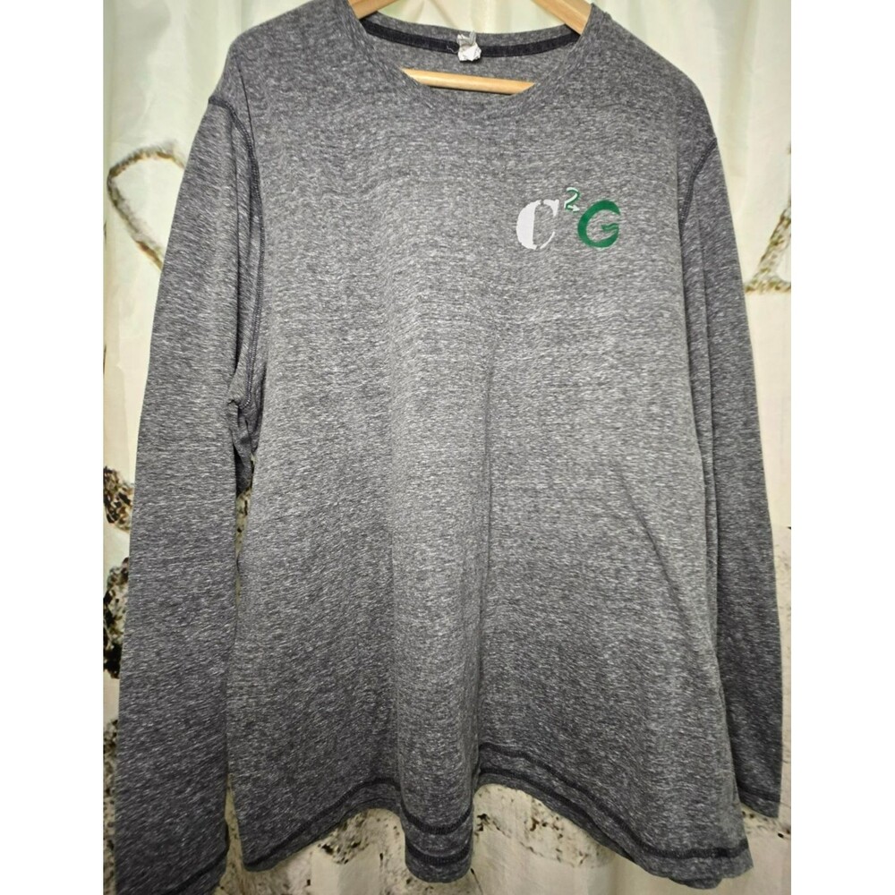 Alo Yoga Mens Gray Heather Long Sleeve Shirt Top Size XXL Extra Large C2G Precys
